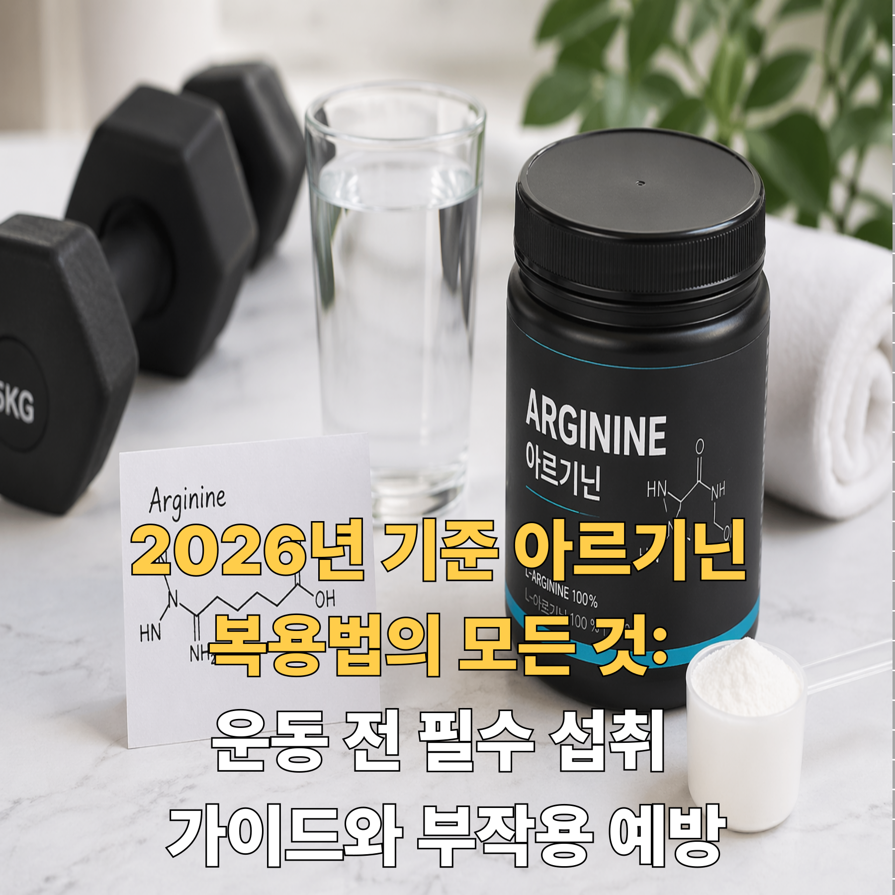 2026년 기준 아르기닌  복용법의 모든 것:  운동 전 필수 섭취  가이드와 부작용 예방