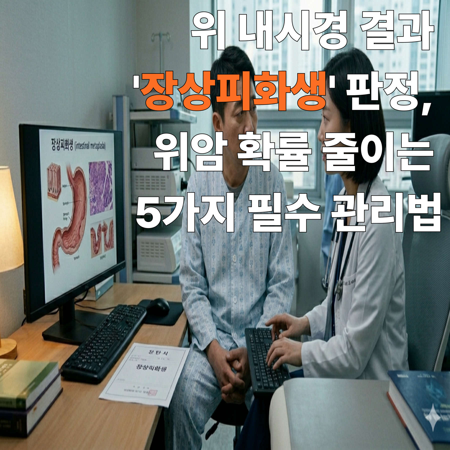 위 내시경 결과  '장상피화생' 판정,  위암 확률 줄이는  5가지 필수 관리법