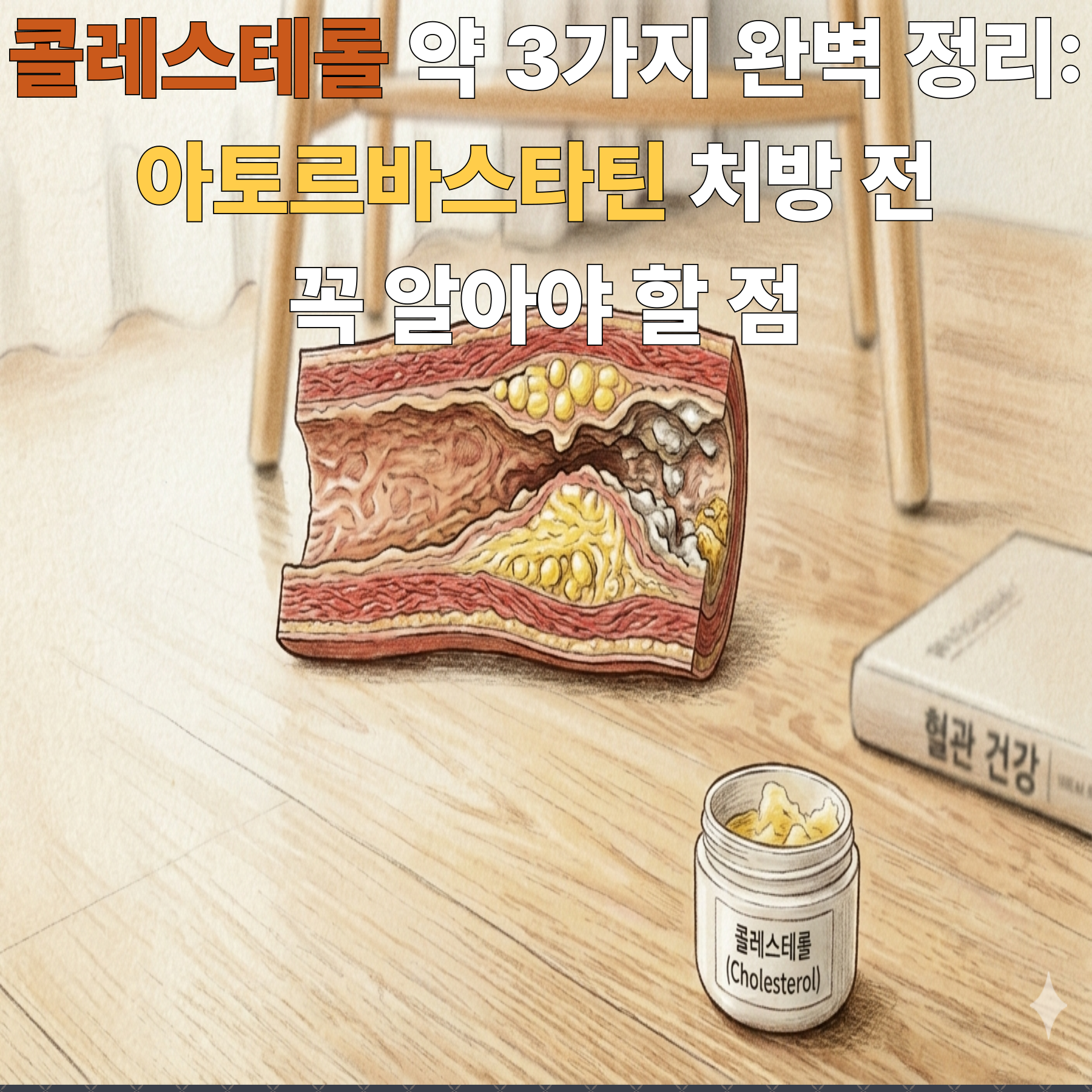 콜레스테롤 약 3가지 완벽 정리: 아토르바스타틴 처방 전 꼭 알아야 할 점